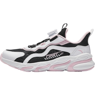 安踏儿童赤焰跑鞋女大童跑鞋2025夏季新款女童运动鞋透气鞋子纽扣