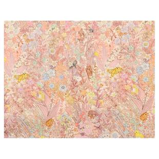 日本yukiemon松浦进口棉麻面料繁茂草丛小动物清新可爱舒适手工布