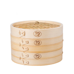 黄一府竹制蒸笼大小号家用粉蒸肉竹子蒸屉竹编笼子商用小笼包蒸架