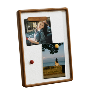 磁吸黑胡桃木相框摆台A4拍立得画框东巴纸实木榫卯框装裱框展示板