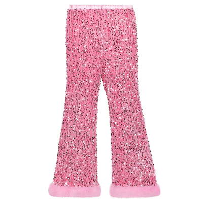 【星光闪闪】亮片丝绒新年喇叭裤