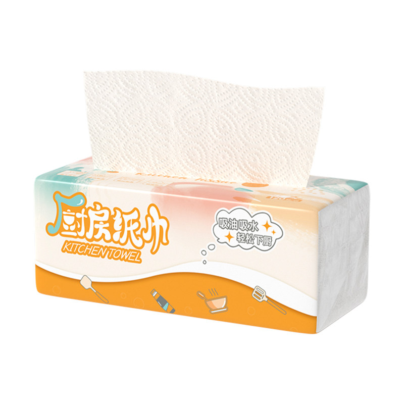 厨房纸巾抽纸清洁纸吸油吸水纸厨房专用纸巾加厚抽取式家用实惠装