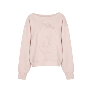 Kroche 26ss 原创手绘重工压花浮雕 定染莫代尔空气层宽松卫衣