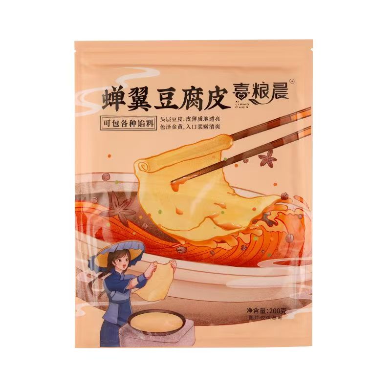 喜粮晨蝉翼豆腐皮超薄头层油豆皮