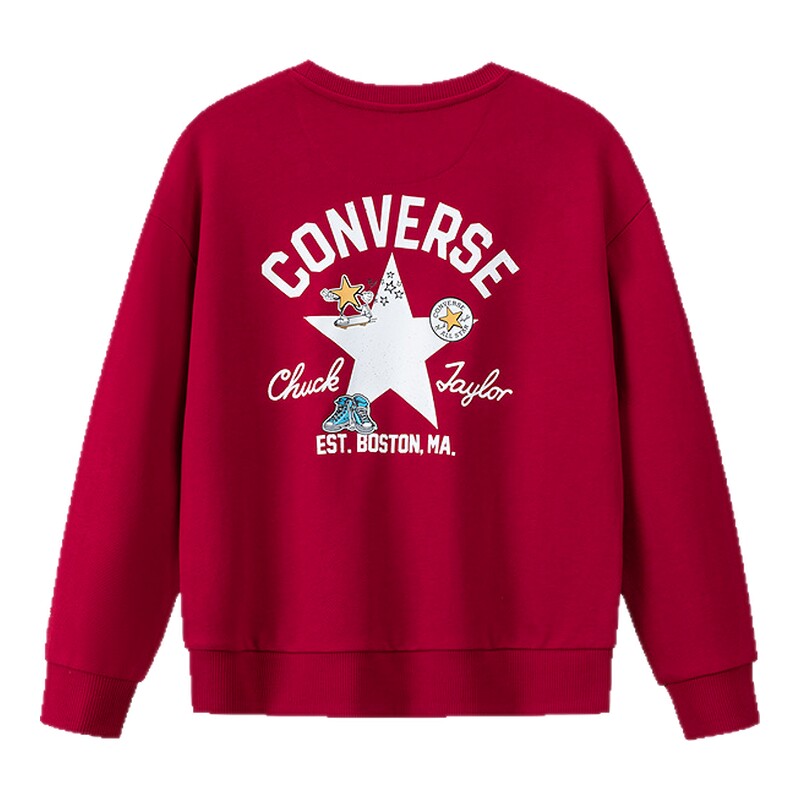 匡威童装儿童加绒卫衣秋冬上衣男童冬装2025新款男生星星长袖内搭