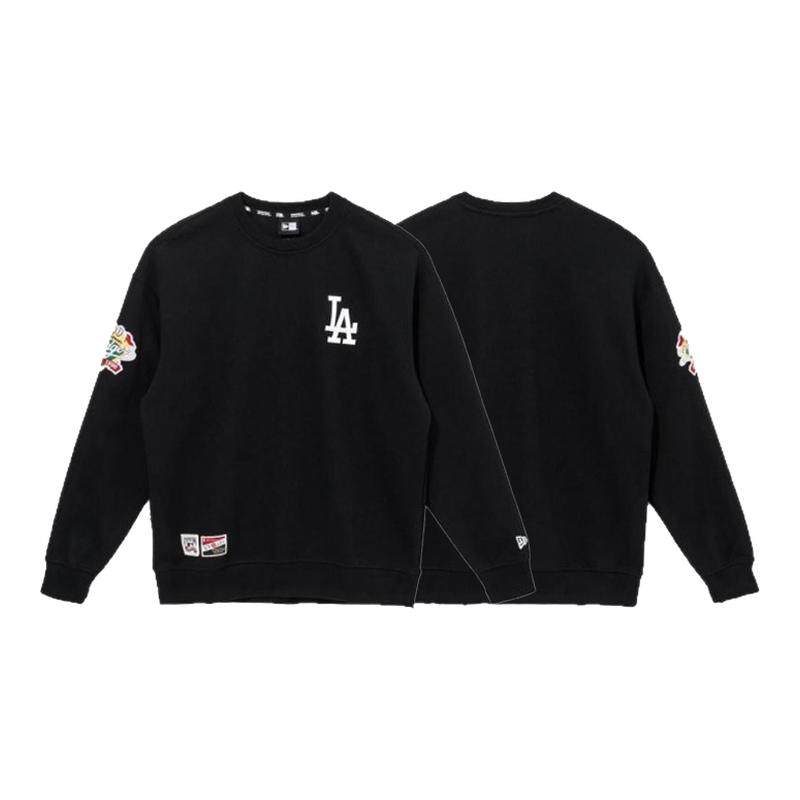 New Era X MLB纽亦华纽约洋基队NY圆领套头字母刺绣卫衣男女同款