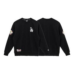 New Era X MLB纽亦华纽约洋基队NY圆领套头字母刺绣卫衣男女同款