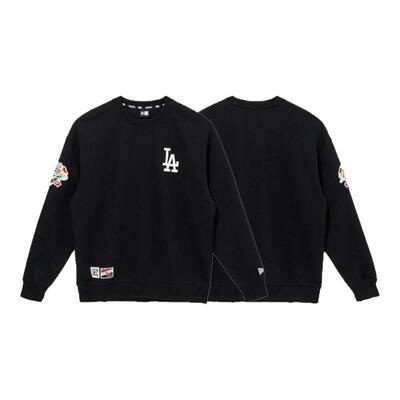 New Era X MLB纽亦华纽约洋基队NY圆领套头字母刺绣卫衣男女同款