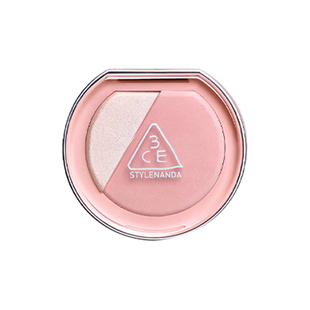 3ce高光盘焕妆腮红二合一修容哑光lazy talk半熟白桃持妆一整天女