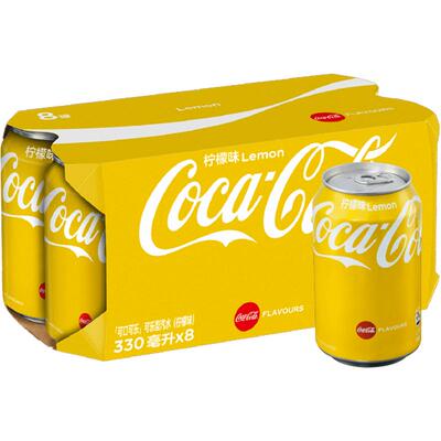 可口可乐清新柠檬汽水330ml*8罐
