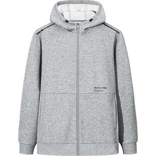 安踏全天候丨综训运动外套男士冬季新款加绒保暖通勤针织运动上衣