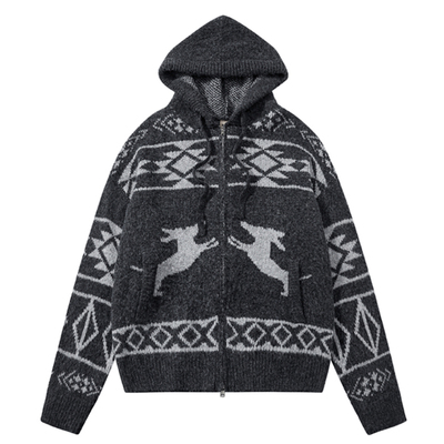 RBM复古费尔岛慵懒软糯毛衣外套