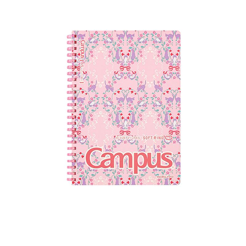 【自营】国誉线圈本Campus意匠蝴蝶结限定加藤木高颜值花纹学生用软线圈错题英语全科学习本A5/A6/B5笔记本子