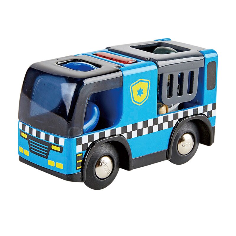 Hape声光警车含两个小人偶
