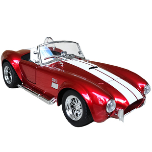 复古老爷车合金敞篷跑车谢尔比眼镜蛇汽车模型仿真427男孩玩具车