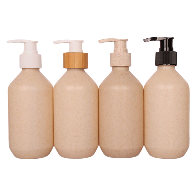 安昌塑胶现货供应500ml 可降解小麦积秆按压式洗发水 乳液分装瓶