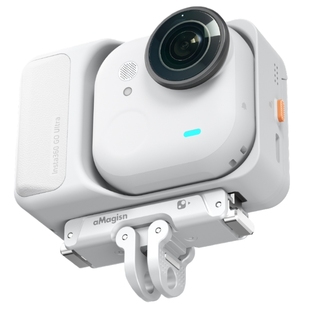 阿迈适配影石360 GoUltra金属磁吸底座快拆底座相机insta360GoUltra快拆转接头骑行自拍杆挂脖第一人称配件