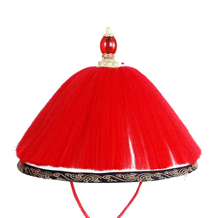 古装清宫剧侍卫太医大臣官帽顶戴花翎太监帽子影视舞台剧道具帽子