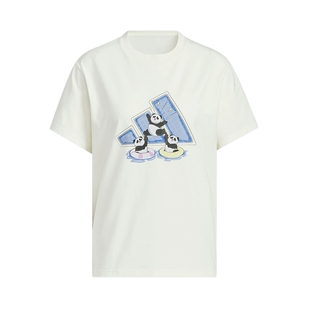 adidas阿迪达斯熊猫印花半截袖夏女GRAPHIC宽松短袖T恤KC0970