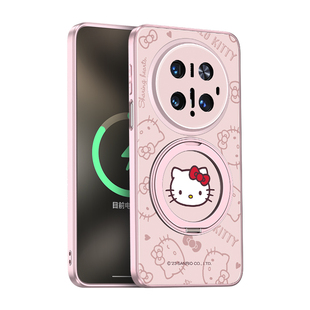 HelloKitty正版适用华为mate70pro手机壳新款旋转带支架mata70全包镜头卡通por+凯蒂猫超薄防摔mt70高级挂绳