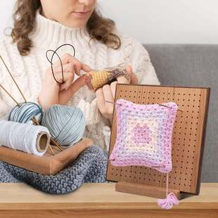 wooden blocking board毛线编织板实木方形祖母格花片定型器