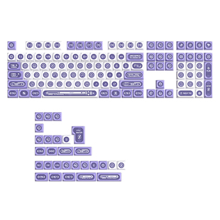 紫白猫眼石键帽PC个性透光原厂高度透明客制化磁轴键盘Nexus61s
