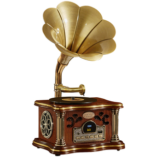 留声机蓝牙音箱复古音响欧式客厅摆件黑胶唱片机收音机生日礼物