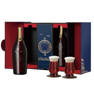 雪花啤酒醴酒999ml*2瓶礼盒 配礼袋酒具【天坛天人合一联名版】