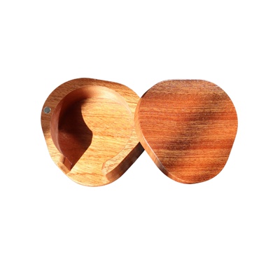 意式咖啡滤纸收纳盒圆形木质