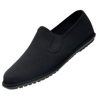 正品鲁泰老北京布鞋休闲鞋低帮户外运动鞋轻便透气黑色防水布鞋男