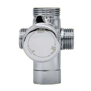 淋浴花洒分水器一进二出三通切换角阀洗衣机4分6分转接头配件大全