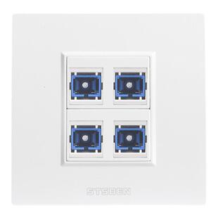 86型暗装电脑网络光纤面板通用型 4口LC光纤插座 四位SC光纤插座