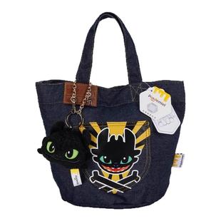 环球影业正版驯龙高手无牙仔夜煞炫酷玩偶挂件牛仔水桶包手提包包