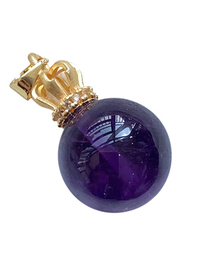 巴西紫水晶吊坠女士皇冠挂件情侣