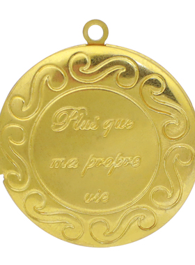 相盒铜坯项链吊坠可打开放照片铜