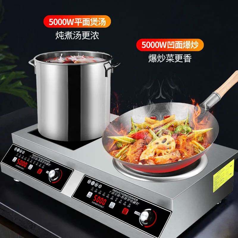 电磁炉双灶双炉家用英文版炉商用陶电跨境双头外贸一大功率电一陶
