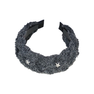 原创限量版~羊毛发箍头箍星星灰色百搭发卡带齿气质韩国发饰头饰