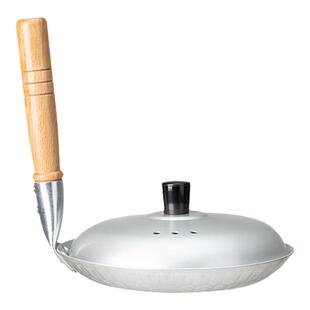 北陆铝日本进口厨房直柄煎锅带盖亲子锅家用煎荷包蛋煎饼迷你小锅