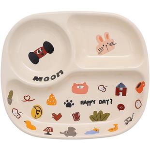 陶瓷分格餐盘高级感炒菜盘子家用菜盘米饭碗好看的酸奶碗沙拉碗具