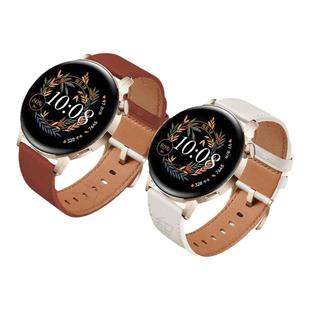 适用华为GT3手表GT4新款GT5pro真皮41mm表带智能watchgt2手表荣耀magic2女士磁吸扣牛皮运动非原装42mm