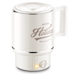 苏泊尔折叠烧水壶旅行出差家用不锈钢迷你热水壶户外便携式烧水壶