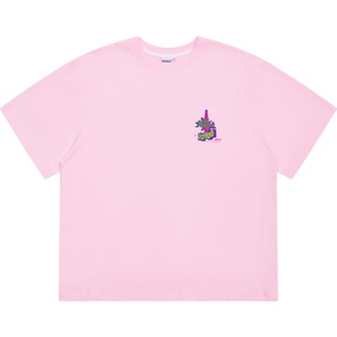 XXZXX短袖T恤插画宽松男女同款潮牌童装亲子装2026年春季新款2105