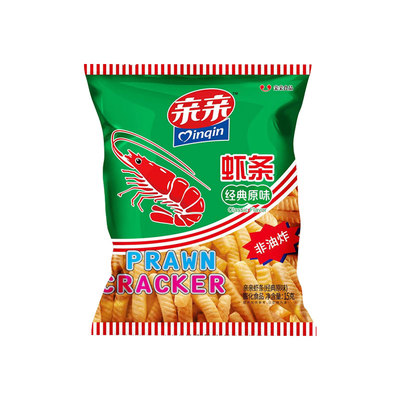 亲亲虾条30袋膨化食品薯片夜宵怀旧零食办公室休闲解馋小吃小包装