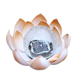 新款太阳能莲花灯户外防水地灯花园庭院景观装饰灯台阶楼梯地埋灯