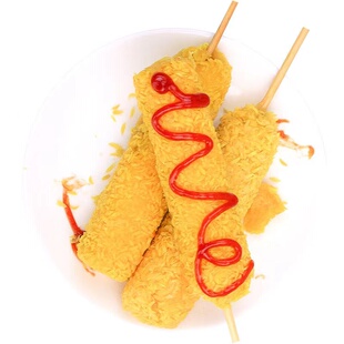 网红拉丝芝士棒香辣鸡肉热狗棒韩式脆皮油炸香肠抖音网红食品包邮