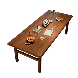 家逸实木大板桌长书桌去客厅化一体桌学习桌电脑桌子工作台中古风