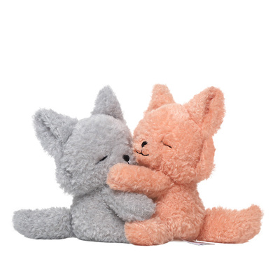 捉趣抱抱狐狸灰狼毛绒公仔礼物