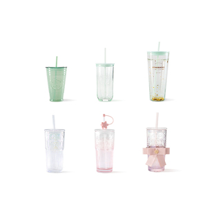 【百亿补贴】星巴克玻璃杯清透吸管杯合集高颜值大容量水杯随手杯