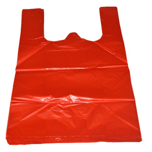 一次性红色塑料袋子加厚送礼打包购物菜食方便背心马甲袋包邮