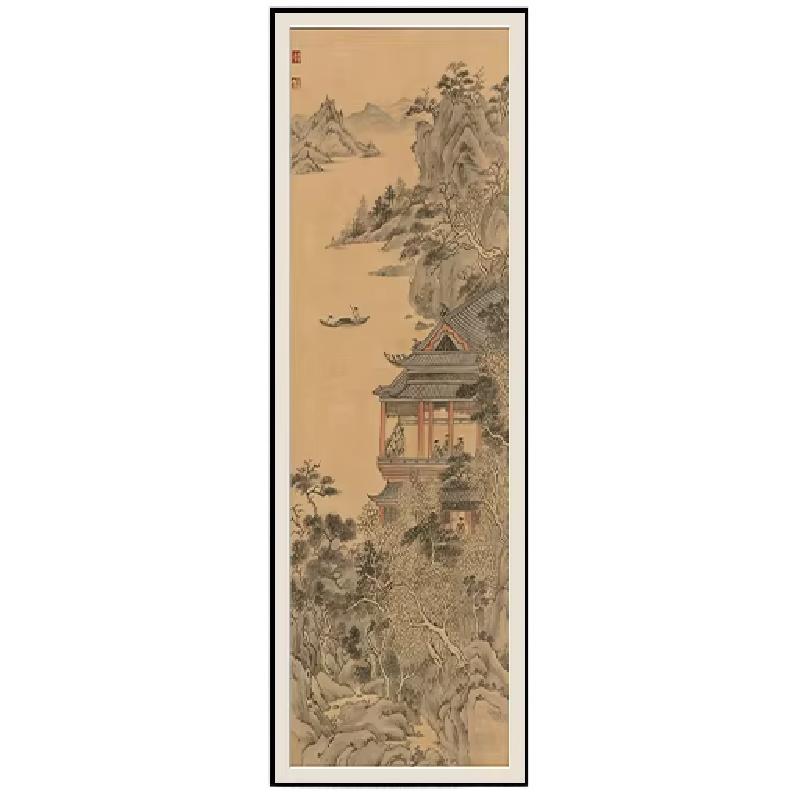 宋代美学新中式挂画过道玄关装饰画中式客厅山水画办公室壁画定制